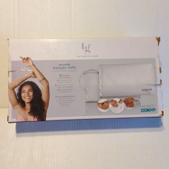 Conair True Glow Complete Clean Spa Heated Beauty Mitts Soft Skin Hand Warmer - Picture 2 of 9